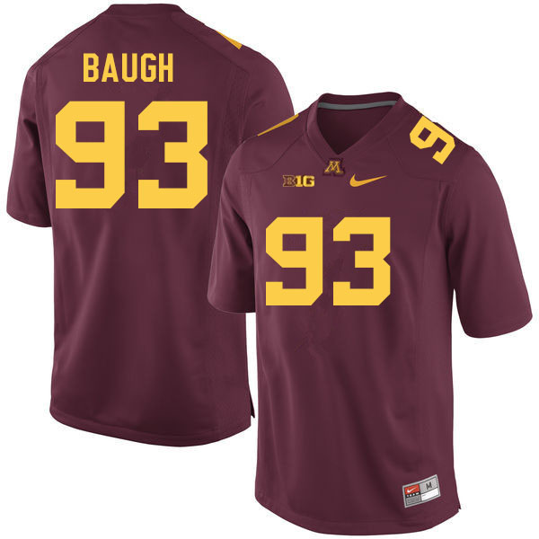 Men #93 Kyler Baugh Minnesota Golden Gophers College Football Jerseys Sale-Maroon